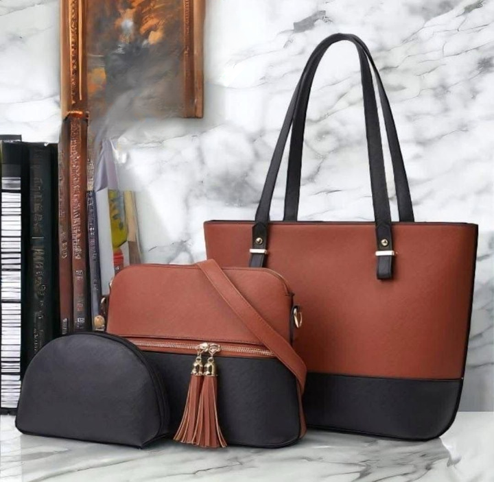 3 Piece Ladies Handbag Set – Tote, Shoulder Bag & Pouch