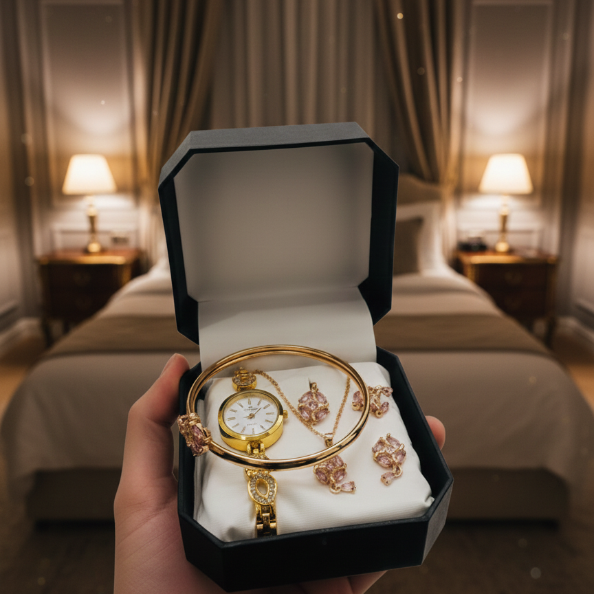 Luxury Women’s Watch & Bracelet Set