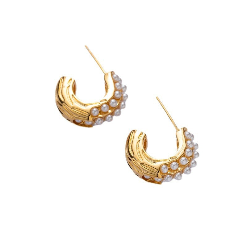 Pearl Bali – Korean Style Golden Earrings ✨