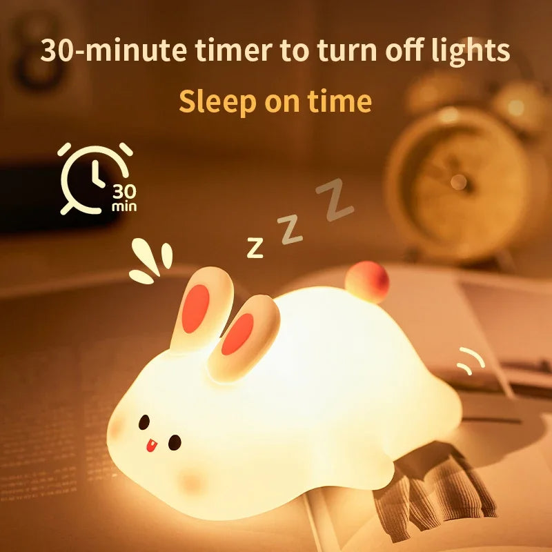 Cute Rabbit Silicone Night Lamp 🐰