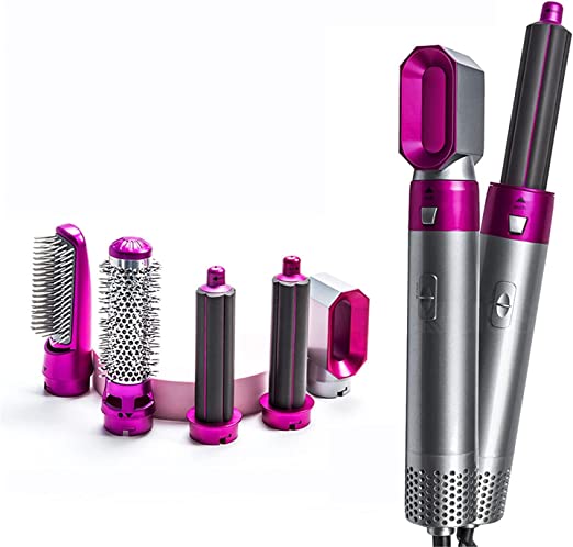 5-in-1 Hair Dryer Brush – Straightener & Curler