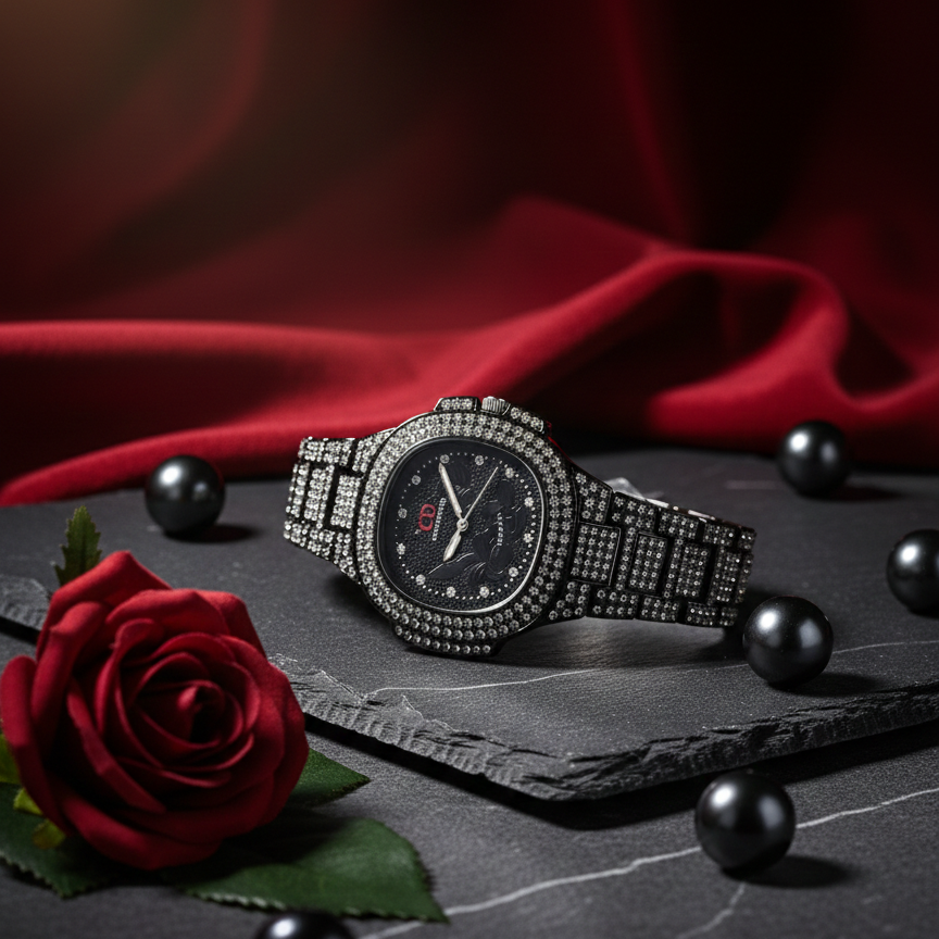 Luxury Two Tone Iced Out Watch for Women