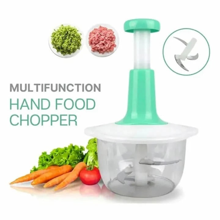 Manual Food Chopper – Hand Press Vegetable & Fruit Cutter